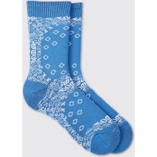 Bandana Print Socks, Azul - boohoo - Modalova