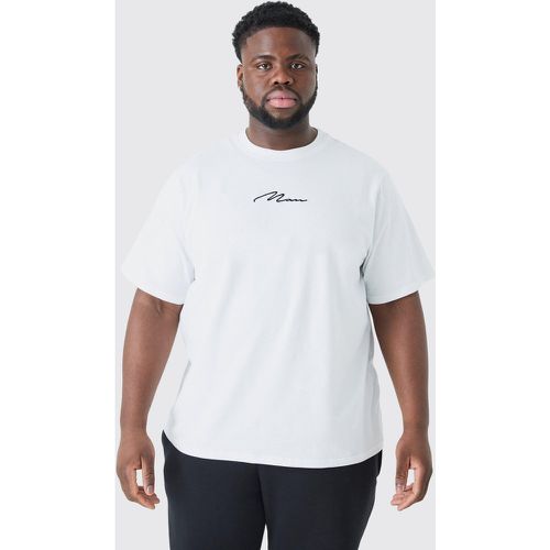 T-shirt Plus Size con ricamo di firma Man - boohoo - Modalova