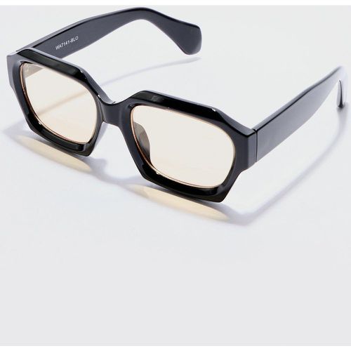Hexagonal Sunglasses In Black - boohoo - Modalova