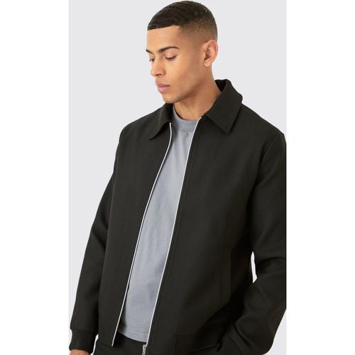 Chaqueta Harrington Elegante, Negro - boohoo - Modalova