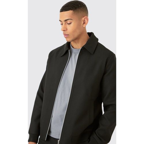 Giacca Harrington Smart, Nero - boohoo - Modalova