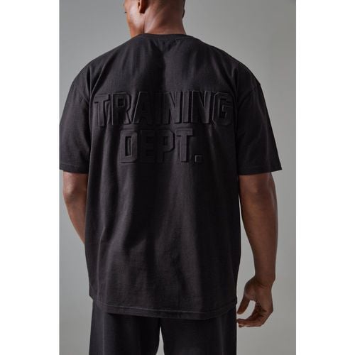 Camiseta Oversize Man Acitve Training Dept En Relieve - boohoo - Modalova