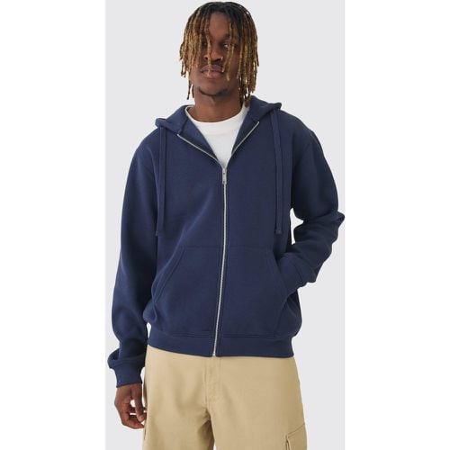 Sudadera Tall Básica Azul Marino Con Capucha Y Cremallera - boohoo - Modalova