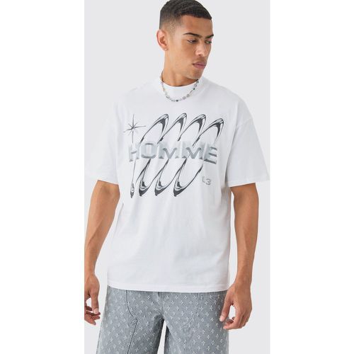 Camiseta Oversize Con Estampado Gráfico Man - boohoo - Modalova