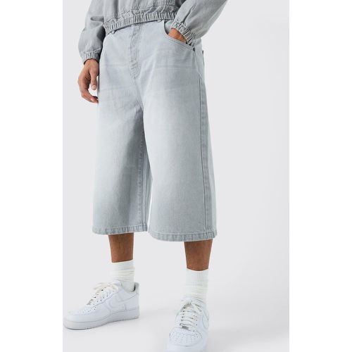 Pantaloni tuta lunghi in denim in lavaggio - boohoo - Modalova