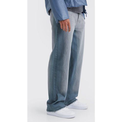 Jeans extra comodi in denim rigido candeggiati con cuciture in medio - boohoo - Modalova