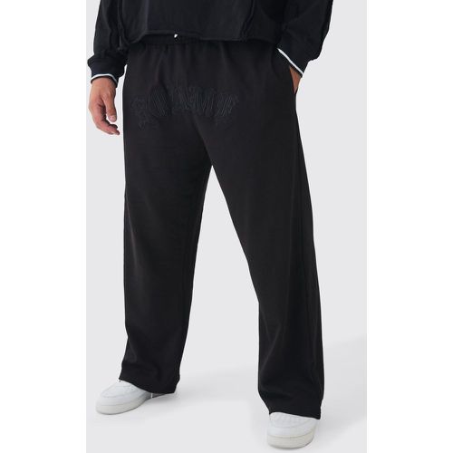 Pantaloni tuta Homme Plus Size rilassati con trama a nido d'ape - boohoo - Modalova