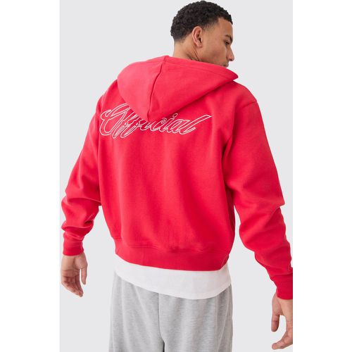 Sudadera Official Recta Con Capucha Y Cremallera - boohoo - Modalova