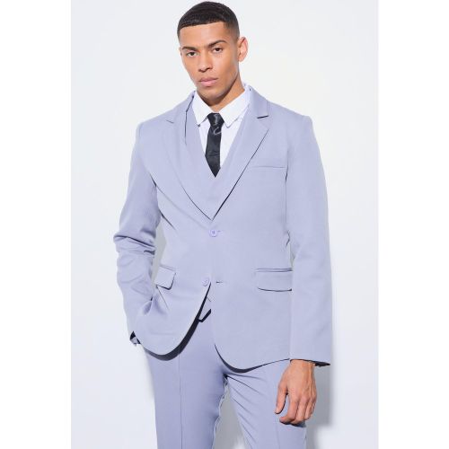 Blazer a monopetto Slim Fit, Grigio - boohoo - Modalova