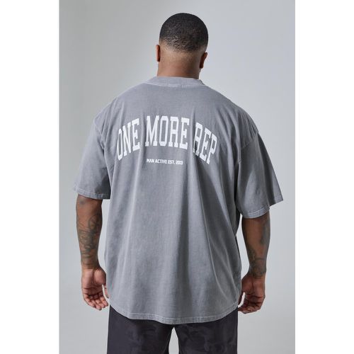 T-shirt Plus Size oversize sovratinta in Rep Man Active Gym - boohoo - Modalova