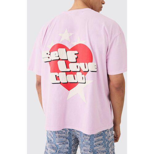 Camiseta Oversize Con Estampado Self Love Club - boohoo - Modalova
