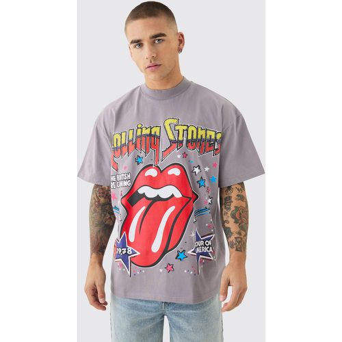 Oversized Rolling Stones Large Scale License T-shirt - boohoo - Modalova