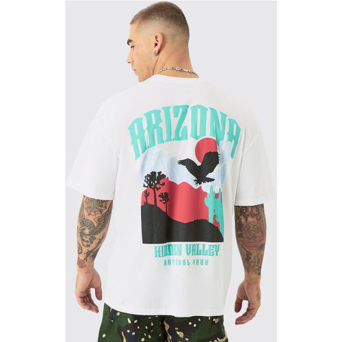 T-shirt oversize con stampa di paesaggio Arizona - boohoo - Modalova