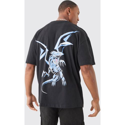 T-shirt oversize ufficiale Yugioh con occhi blu - boohoo - Modalova