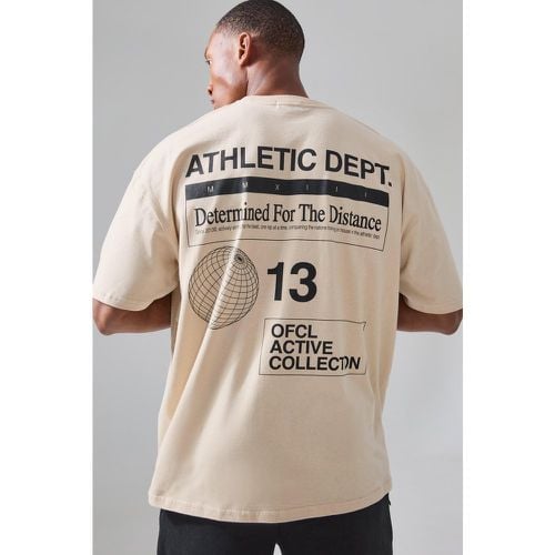 Camiseta Man Active Oversize Con Estampado Athletic Dept - boohoo - Modalova