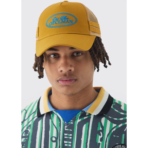 Official Embroidered Mesh Panel Cap In Yellow - boohoo - Modalova