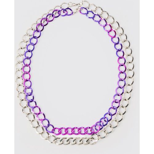 Pack Chrome Chain Necklace In Silver - boohoo - Modalova