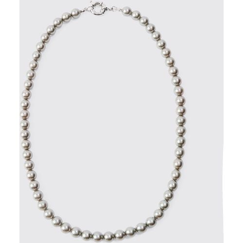 Collana di perle color carbone da 220 mm - boohoo - Modalova