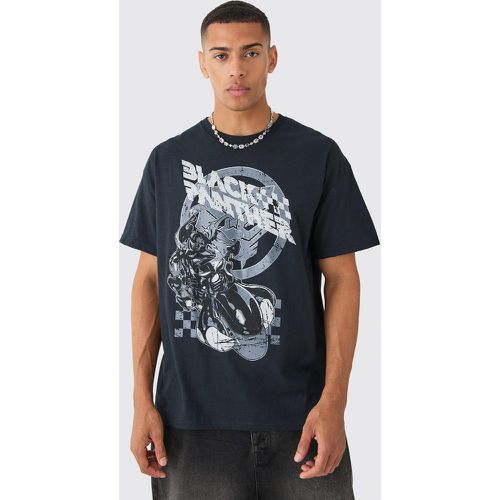 T-shirt oversize ufficiale Biker Black Panther - boohoo - Modalova