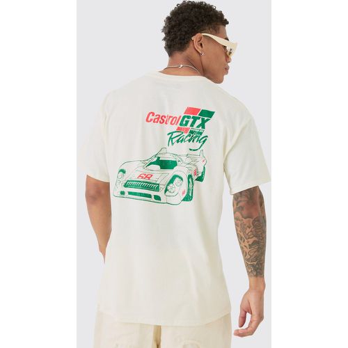 Camiseta Oversize Con Estampado De Castrol Gtx Racing - boohoo - Modalova