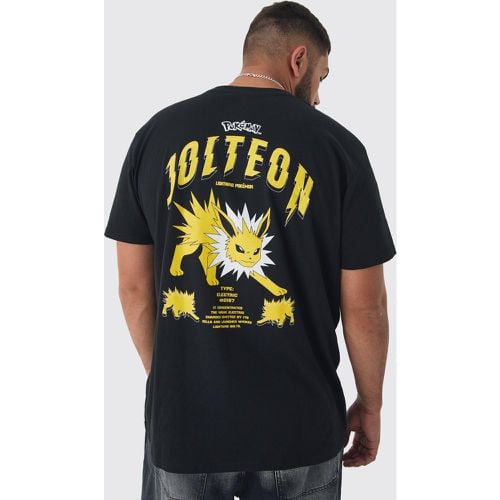 T-shirt Plus Size nera con stampa di Pokemon Bolteon - boohoo - Modalova