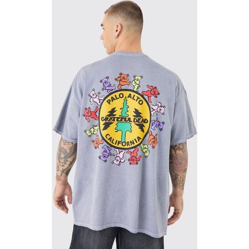 T-shirt oversize ufficiale in lavaggio Greatful Dead Band - boohoo - Modalova