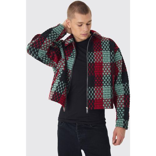 Chaqueta Harrington Recta De Cuadros - boohoo - Modalova