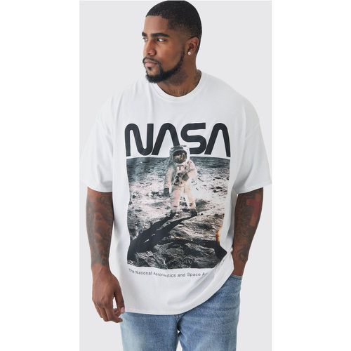 T-shirt Plus Size bianca ufficiale con stampa NASA - boohoo - Modalova