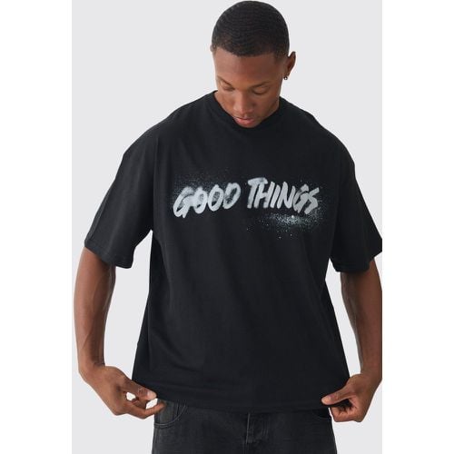 Camiseta Oversize Recta Con Estampado Godd Things - boohoo - Modalova