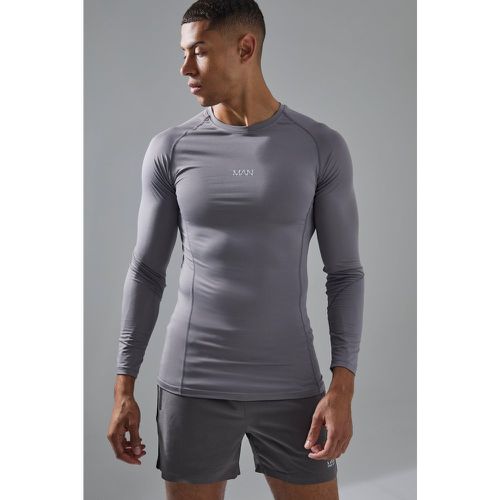 T-shirt a maniche lunghe Man Active Base Layer - boohoo - Modalova