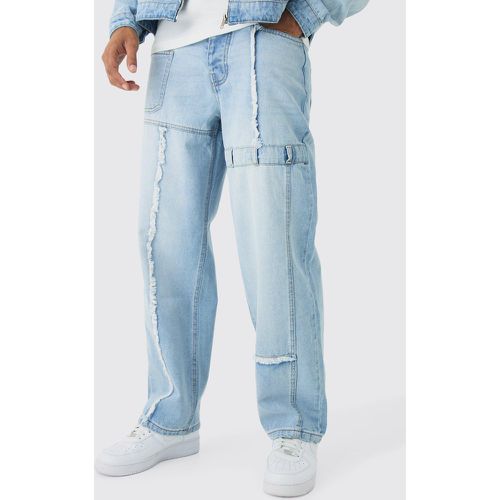 Jeans extra comodi slavati in denim rigido stile Carpenter - boohoo - Modalova