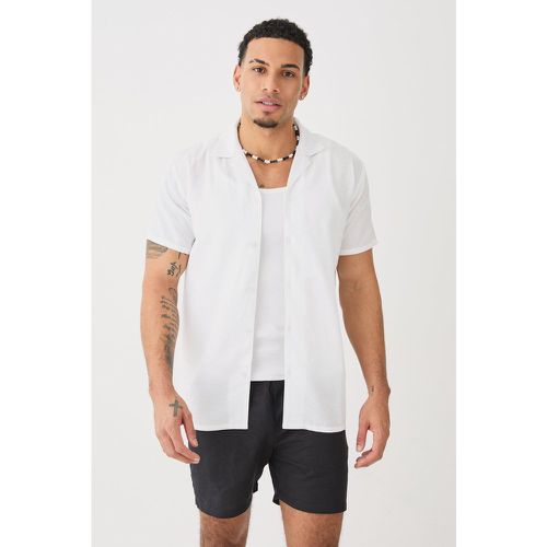 Camisa De Lino Y Manga Corta - boohoo - Modalova