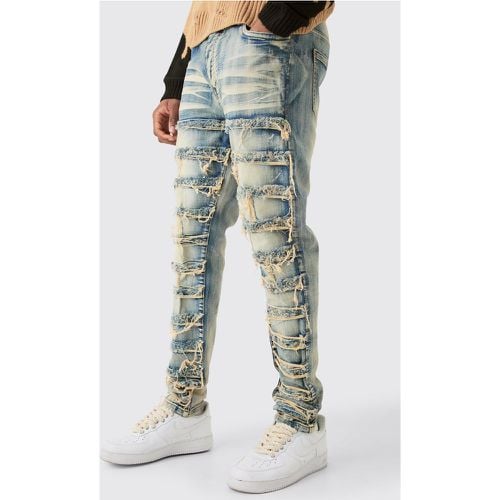 Jeans Tall Stretch Skinny Fit con strappi & rattoppi - boohoo - Modalova