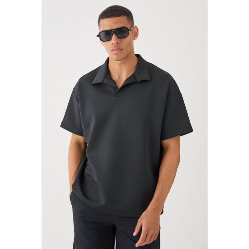 Polo oversize in Scuba con rever - boohoo - Modalova