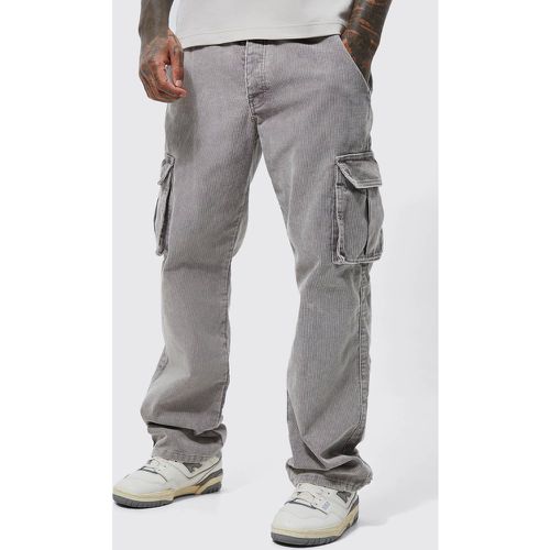 Pantalón Cargo Holgado De Pana Con Lavado De Ácido - boohoo - Modalova