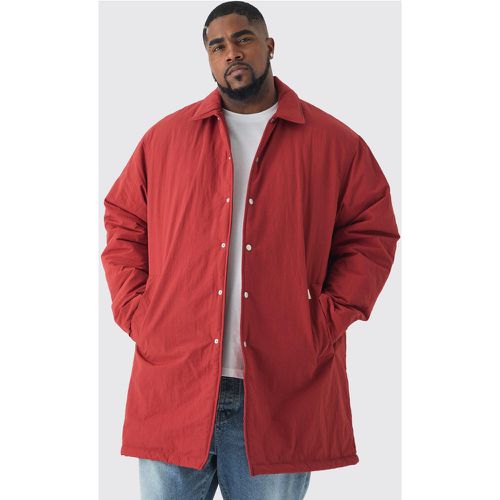 Impermeabile Plus Size con etichetta Man effetto goffrato color ruggine - boohoo - Modalova