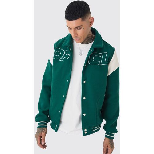 Giacca Tall Ofcl stile Varsity con colletto - boohoo - Modalova