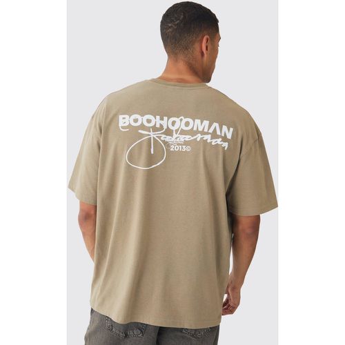 T-shirt oversize con ricamo man - boohoo - Modalova