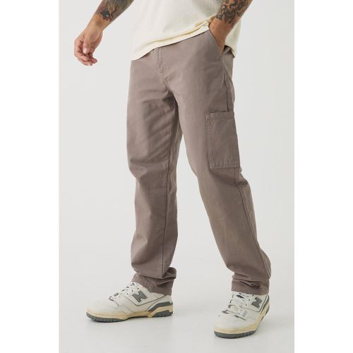 Pantalón Cargo Chino Recto Con Cintura Fija - boohoo - Modalova