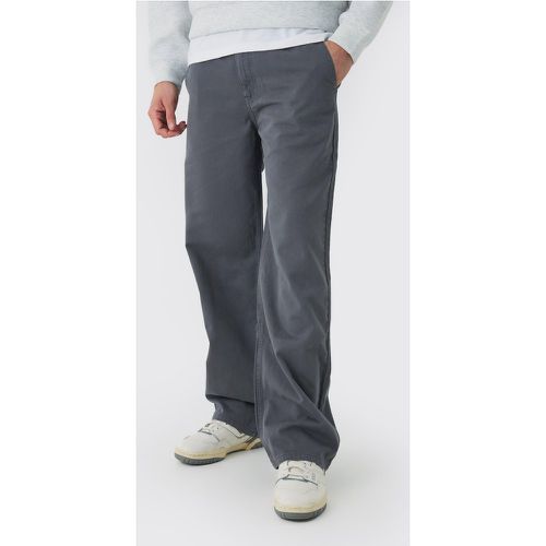 Pantaloni Chino extra comodi con vita elasticizzata in due parti - boohoo - Modalova