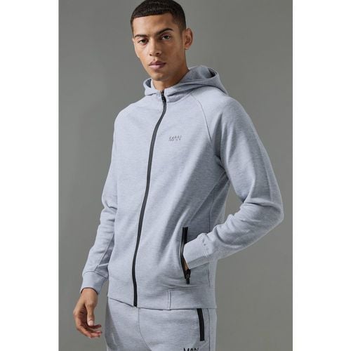 Felpa Man Active Pro in fleece Reg Fit con zip e cappuccio - boohoo - Modalova