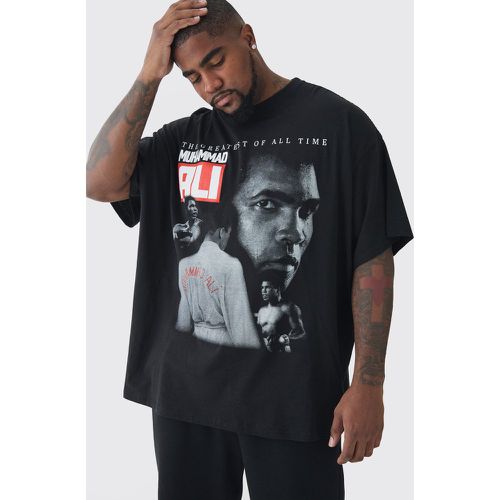 T-shirt Plus Size oversize ufficiale con stampa Muhammad Ali - boohoo - Modalova