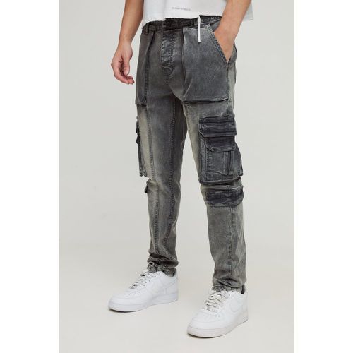 Vaqueros Pitillo Cargo, Gris - boohoo - Modalova