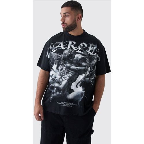 Plus Oversized Extended Neck Cherub Large Scale Print T-Shirt - boohoo - Modalova