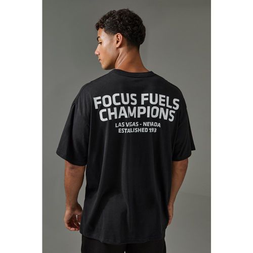 Camiseta Active Oversize Con Estampado De Ufc Focus Fuels Champions - boohoo - Modalova