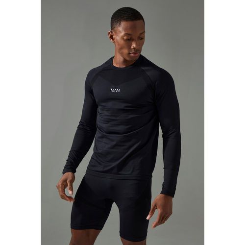 Top Man Active Sin Costuras, Negro - boohoo - Modalova