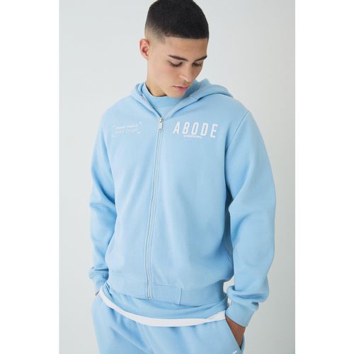 Sudadera Con Capucha Y Cremallera Con Estampado Abode - boohoo - Modalova