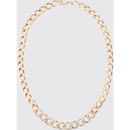 Collar De Cadena Con Incrustaciones - boohoo - Modalova