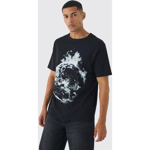 T-shirt con grafica Space Moon - boohoo - Modalova