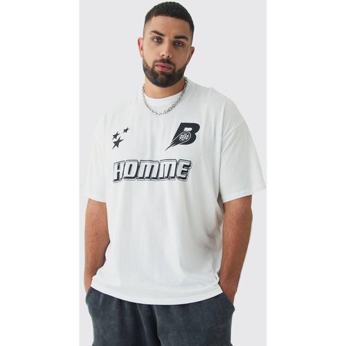 T-shirt Plus Size Homme con grafica di stelle - boohoo - Modalova